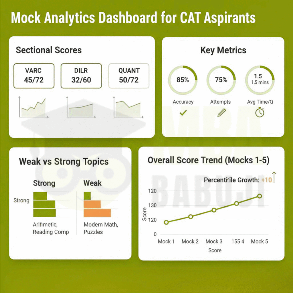 Mock Analytics Dashboard for CAT Aspirants