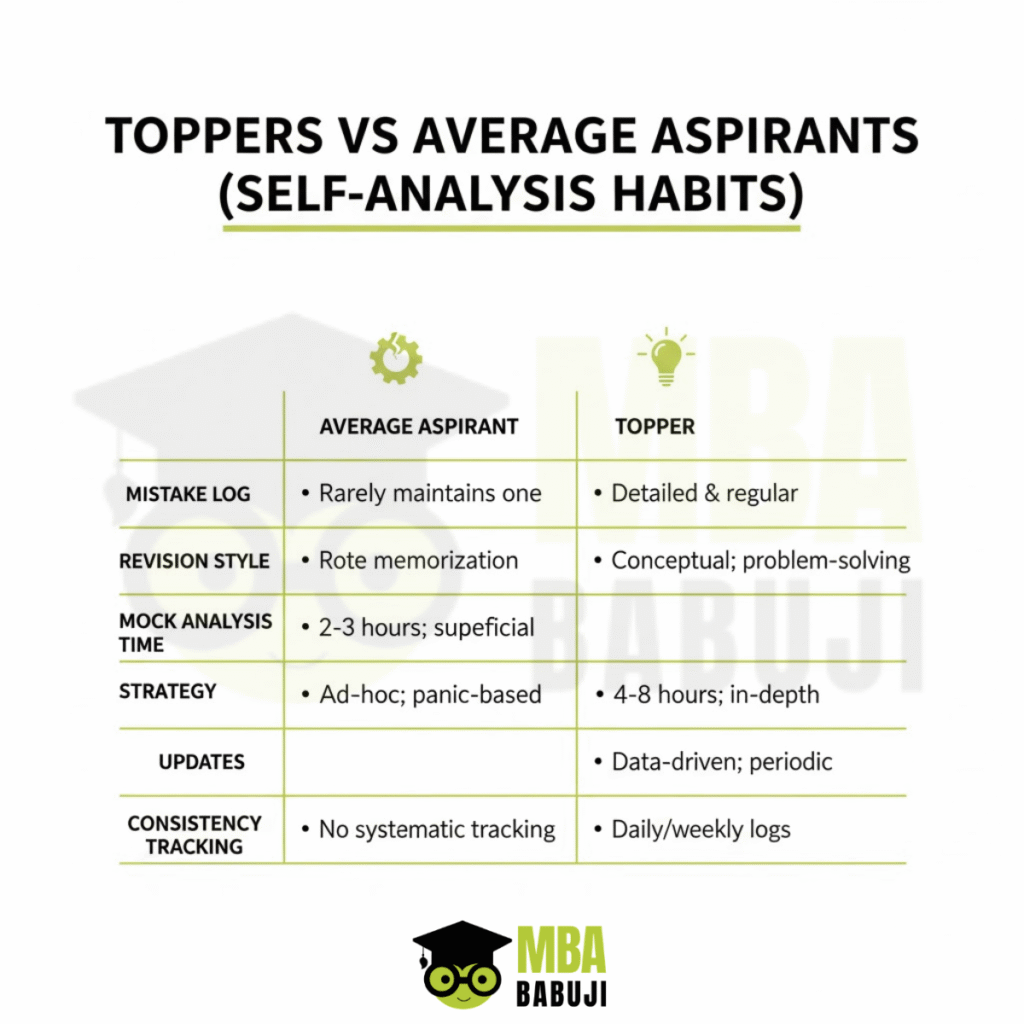 Toppers vs Average Aspirants (Self-Analysis Habits)